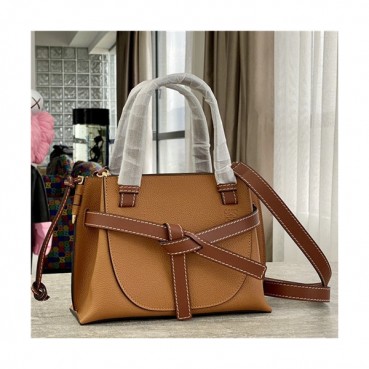 [로에베]Loewe 2021 Women's Mini Gate Top Handle Bag/Shoulder Bag,25cm - 로에베 2021 여성용 미니 게이트 탑 핸들백/숄더백,25cm,LOEB0489,카멜