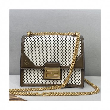 [펜디]Fendi 2021 Women's Leather Shoulder Bag,19cm - 펜디 2021 여성용 레더 숄더백,19cm,FENB0629,화이트