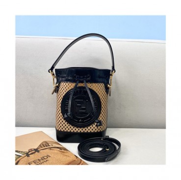 [펜디]Fendi 2021 Women's Bucket Tote Shoulder Bag,12cm - 펜디 2021 여성용 버킷 토트 숄더백,12cm,FENB0627,블랙