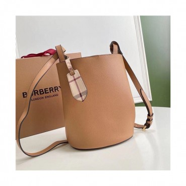[버버리]Burberry 2021 Women's Leather Bucket Shoulder Bag,18.5cm - 버버리 2021 여성용 레더 버킷 숄더백,18.5cm,BURB0534,카멜