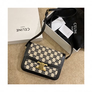 [셀린느]Celine 2020 Women's Shoulder Bag,22cm - 셀린느 2020 여성용 숄더백,22cm,CLNB0668,블랙