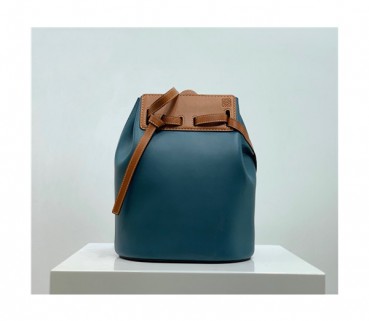 [로에베] Loevve 2021 Women's Leather Bucket Bag,23cm - 로에베 2021 여성용 레더 버킷백,23cm,LOEB0483,블루