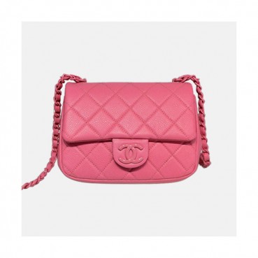 [샤넬] Chanel 2021 Women's New Mini CF Shoulder Bag,19cm - 샤넬 2021 여성용 미니 뉴 CF 숄더백,19cm,CHAB1620,핑크