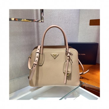 [프라다] Prada 2021 Women's Leather Matinee Tote Shoulder Bag,31cm - 프라다 2021 여성용 레더 마티네 토트 숄더백,31cm,PRAB0321,베이지