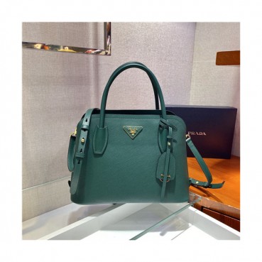 [프라다] Prada 2021 Women's Leather Matinee Tote Shoulder Bag,31cm - 프라다 2021 여성용 레더 마티네 토트 숄더백,31cm,PRAB0320,그린