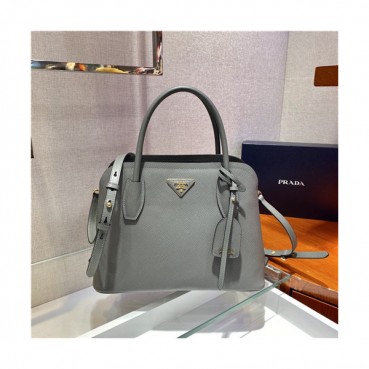 [프라다] Prada 2021 Women's Leather Matinee Tote Shoulder Bag,31cm - 프라다 2021 여성용 레더 마티네 토트 숄더백,31cm,PRAB0319,그레이