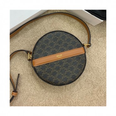 Celine 2020 Women's Leather Shoulder Bag,13.5cm - 셀린느 2020 여성용 레더 숄더백,13.5cm,CLNB0650,브라운