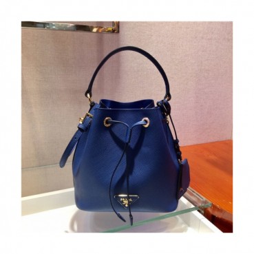 Prada 2020 Women's Leather Tote Bucket Bag,22cm - 프라다 2020 여성용 레더 토트 버킷백,22cm,PRAB0315,블루