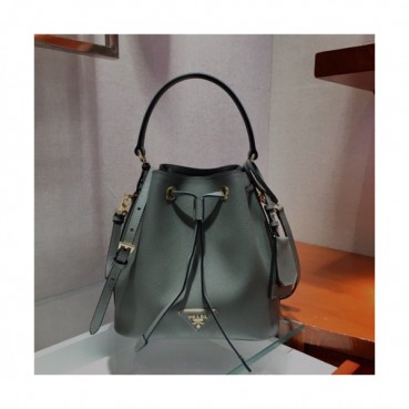 Prada 2020 Women's Leather Tote Bucket Bag,22cm - 프라다 2020 여성용 레더 토트 버킷백,22cm,PRAB0313,그레이