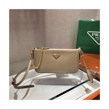 Prada 2020 Women's Leather Shoulder Bag,20cm - 프라다 2020 여성용 레더 숄더백,20cm,PRAB0308,베이지