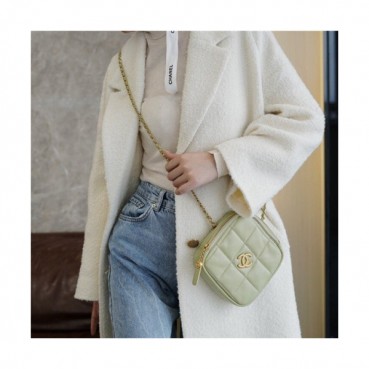 Chanel 2020 Women's Leather Shoulder Bag,20cm - 샤넬 2020 여성용 레더 숄더백,20cm,CHAB1598,그린