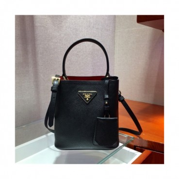 Prada 2020 Women's Leather Mini Tote Shoulder Bag,17cm - 프라다 2020 여성용 레더 미니 토트 숄더백,17cm,PRAB0305,블랙
