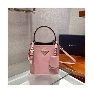 Prada 2020 Women's Leather Mini Tote Shoulder Bag,17cm - 프라다 2020 여성용 레더 미니 토트 숄더백,17cm,PRAB0298,핑크