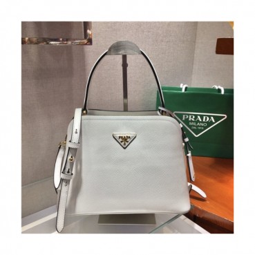 Prada 2020 Women's Leather Tote Shoulder Bag,28.5cm - 프라다 2020 여성용 레더 토트 숄더백,28.5cm,PRAB0280,화이트