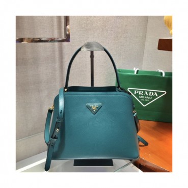 Prada 2020 Women's Leather Tote Shoulder Bag,28.5cm - 프라다 2020 여성용 레더 토트 숄더백,28.5cm,PRAB0278,블루