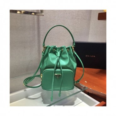 Prada 2020 Women's Nylon Tote Shoulder Bag,18cm - 프라다 2020 여성용 네일론 토트 숄더백,18cm,PRAB0266,그린