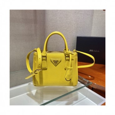 Prada 2020 Women's Leather Mini Tote Shoulder Bag,20cm - 프라다 2020 여성용 레더 미니 토트 숄더백,20cm,PRAB0252,옐로우
