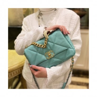 Chanel 2020 Women's Leather Tote Shoulder Bag,26cm - 샤넬 2020 여성용 레더 토트 숄더백,26cm,CHAB1588,민트