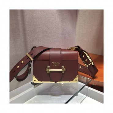[프라다] Prada 2020 Women's Leather Shoulder Bag,19cm - 프라다 2020 여성용 레더 숄더백,19cm,PRAB0244,레드