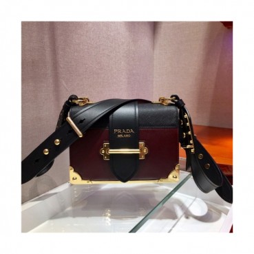 [프라다] Prada 2020 Women's Leather Shoulder Bag,19cm - 프라다 2020 여성용 레더 숄더백,19cm,PRAB0243,레드