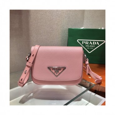[프라다] Prada 2020 Women's Leather Shoulder Bag,20cm - 프라다 2020 여서용 레더 숄더백,20cm,PRAB0207,핑크