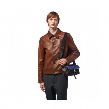 [프라다] Pradaa 2020 Men's Nylon Shoulder Bag,25cm - 프라다 2020 남성용 네일론 숄더백,25cm,PRAB0198,블랙