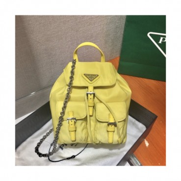 [프라다] Prada 2020 Women's Nylon Mini Shoulder Bag,17cm - 프라다 2020 여서용 네일론 미니 숄더백,17cm,PRAB0190,옐로우
