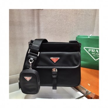 [프라다] Prada 2020 Men's Nylon Shoulder Bag,20cm - 프라다 2020 남서용 네일론 숄더백,20cm,PRAB0186,블랙