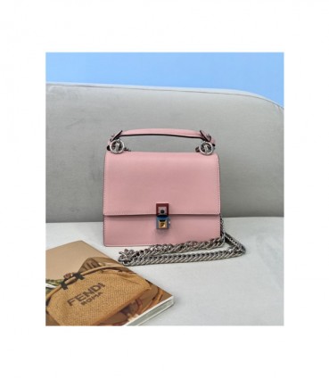 [펜디] Fendi 2020 Women's Leather Shoulder Bag, 19cm - 펜디 2020 여서용 레더 숄더백,19cm, FENB0614,핑크