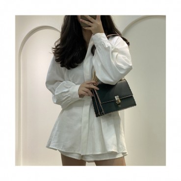 [펜디] Fendi 2020 Women's Leather Shoulder Bag, 19cm - 펜디 2020 여서용 레더 숄더백,19cm, FENB0609,그린