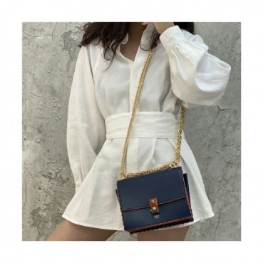 [펜디] Fendi 2020 Women's Leather Shoulder Bag, 19cm - 펜디 2020 여서용 레더 숄더백,19cm, FENB0608,네이비