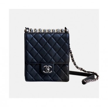 [샤넬] Chanel Custom 2020 Women's Leather Shoulder Bag , 18cm - 샤넬 커스텀급 2020 여서용 레더 숄더백, 18cm,  CHAB1572,블랙
