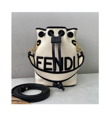 [펜디] Fendi 2020 Mini Mon Tresor Bucket Tote Shoulder Bag,12cm - 펜디 2020 미니 몬 트레도 버킷 토트 숄더백,12cm,FENB0589,베이지