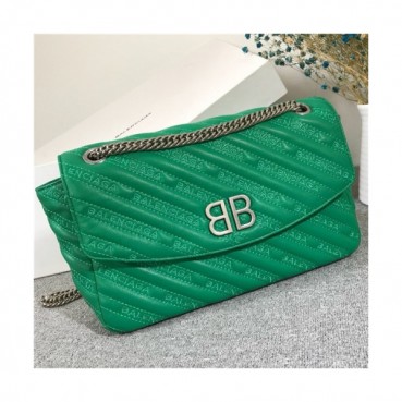[발렌시아가]  Balenciaga 2020 BB Round Shoulder Bag,26cm - 발렌시아가 2020 비비 라운드 숄더백,26cm,BGB0635,그린
