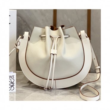 [로에베] Loevve 2020 Women's Frame Shoulder Bag, 27cm - 로에비 2020 여성용 프레임 숄더백, 27cm,  LOEB0480, 화이트