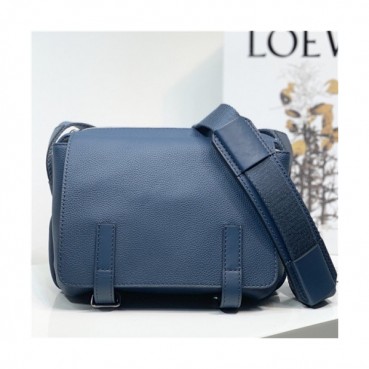 [로에베] Loevve 2020 Men's Military Messenger Shoulder Bag, 24.5cm - 로에베 2020 남성용 밀리터리 메신저 숄더백, 24.5cm  LOEB0455, 블루