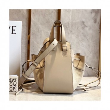 [로에베] Loevve 2020 Women's Hammock Shoulder Bag,14cm - 로에베 2020 여성용 해먹 숄더백, 14cm, LOEB0446, 화이트