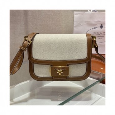 [프라다] Prada 2020 Women's Shoulder Bag,20.5cm - 프라다 2020 여성용 숄더백,20.5cm, PRAB0162,베이지