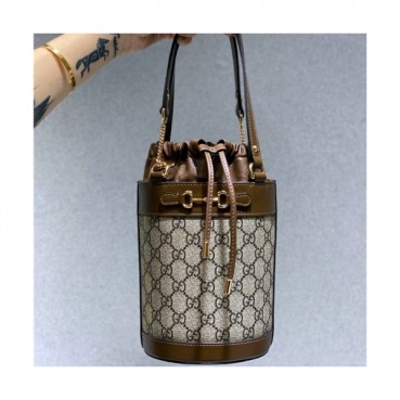 [구찌]Gucci 2020 Custom Leather 1955 Horsebit Shoulder Bag 14cm - 구찌 2020 커스텀급 레더 1955 홀스빗 숄더백 14cm, GUB1231, 브라운