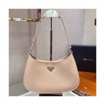 [프라다]Prada 2021 Women's Leather Hobo Shoulder Bag 26.5cm - 프라다 2021 여서용 레더 호보 숄더백 23cm, PRAB0145, 베이지