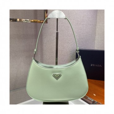 [프라다]Prada 2021 Women's Leather Hobo Shoulder Bag 26.5cm - 프라다 2021 여서용 레더 호보 숄더백 26.5cm, PRAB0142, 민트