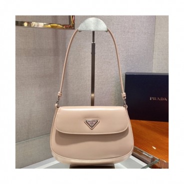 [프라다]Prada 2021 Women's Leather Hobo Shoulder Bag 23cm - 프라다 2021 여서용 레더 호보 숄더백 23cm, PRAB0141, 베이지