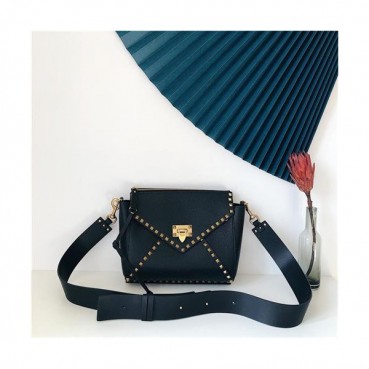 [발렌티노] Valentino Leather Garavani Rockstud Hype Shoulder Bag 26cm - 발렌티노 가라바니 락스터드 숄더백 VTB1031, 26cm, 블랙