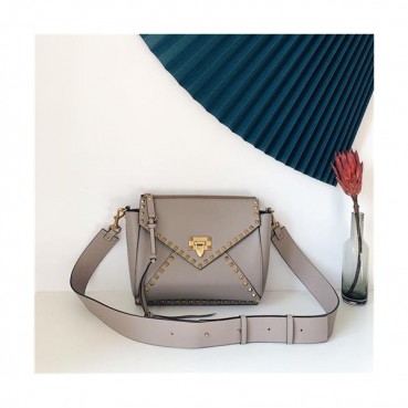 [발렌티노] Valentino Leather Garavani Rockstud Hype Shoulder Bag 26cm - 발렌티노 가라바니 락스터드 숄더백 VTB1030, 26cm, 그레이