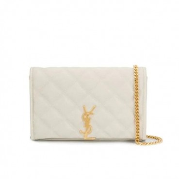 [입생로랑] Saint Laurent Custom Women Becky Quilting Shoulder Bag 22.5cm - 입생로랑 커스텀급 벡키 퀄팅 숄더백 SLB0581, 22.5cm, 화이트