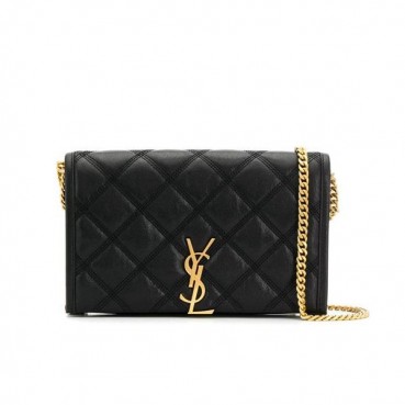[입생로랑] Saint Laurent Custom Women Becky Quilting Shoulder Bag 22.5cm - 입생로랑 커스텀급 벡키 퀄팅 숄더백 SLB0579, 22.5cm, 블랙
