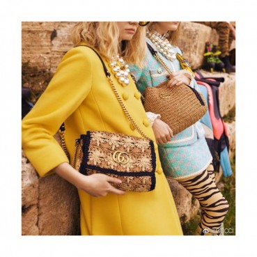 [구찌] Gucci Straw Shouder Bag 26cm - 구찌 스트로우 숄더백 GUB1225, 26cm, 블랙