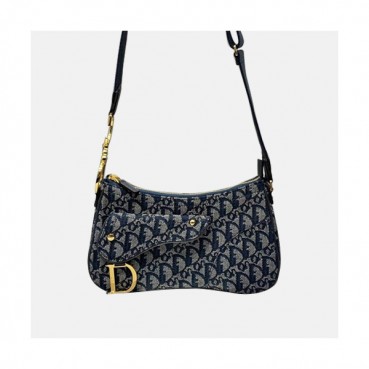 Dior 2020 Oblique Shoulder Bag,26.5CM - 디올 2020 여성용 오블리크 숄더백  DIOB0602,26.5CM,네이비
