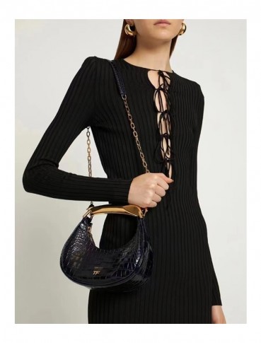 Tom Ford Leather Shoulder Bag,23cm - 톰 포드 레더 여성용 숄더백 TFB0029,23cm,블랙