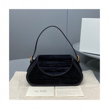 By Far 2020 Velvet Tote Bag,21cm - 바이파 2020 벨벳 체인 숄더백,BYFB0092,21cm,블랙